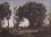 Jean Baptiste Camille  Corot Une matinee (mk11) oil